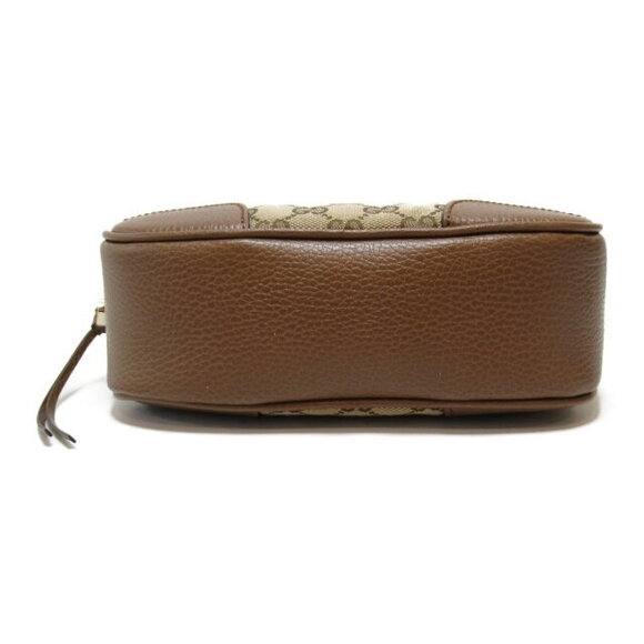 Gucci Shoulder Bag Leather GG Canvas Beige Brown - Picture 4 of 7